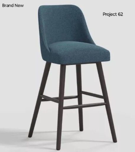 Brand New In Sealed Box - ( SET OF 2) Geller Modern Textured Linen Counter Height Barstool - Project 62