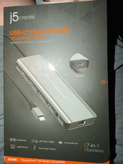J5 usb-c dual 4k hdmi 10gbps mini dock