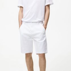 Brand New Zara Men White Shorts