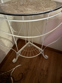 White Wash Corner Shelf