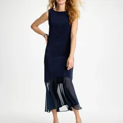 Chico's size medium black Traveler dress with chiffon hem