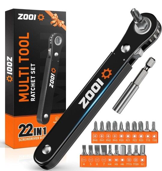 Ratcheting 22 in 1 Pocket Screwdriver