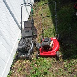 2 Lawnmowers For Parts Or Fix