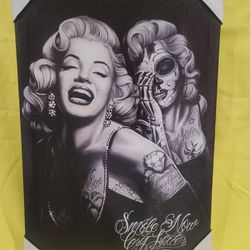 Marilyn Monroe picture, smile now cry later.