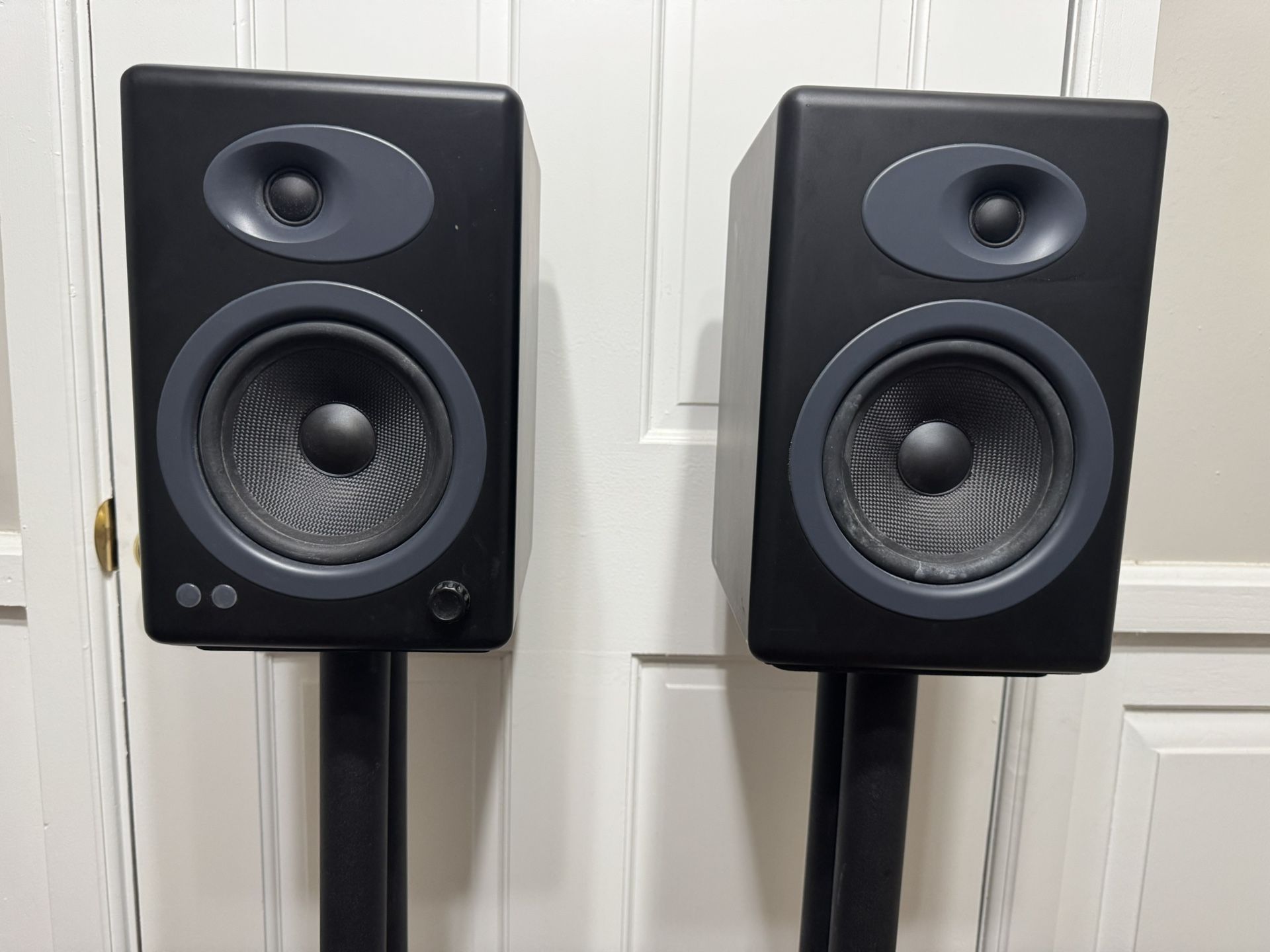 Audioengine 2.1 Bookshelf Speakers and Subwoofer w/ Speaker Stands