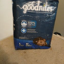 Goodnites Boys Size Large Bedtime Underwear