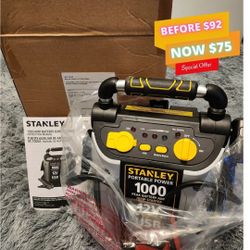 STANLEY J509 Jump Starter - 1000 Peak Amp, LED Light, USB Port