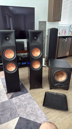 Like new klipsch rp-8060 fa 2 and rw12 sub