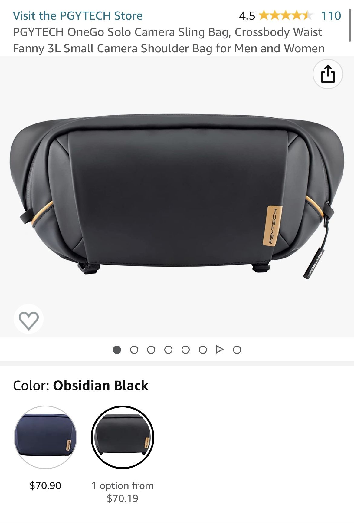 PGYTECH OneGo Solo Camera Sling Bag