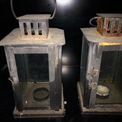 2 Exterior Candle Holders