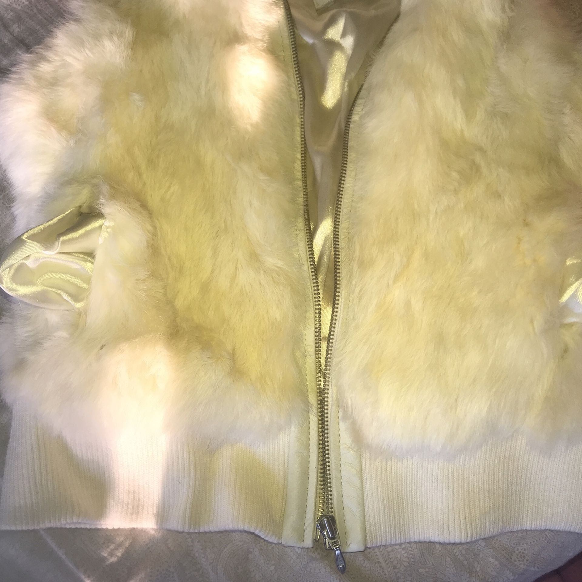 Wilsons Leather& Rabbit fur Vest