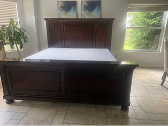 Ashley Porter King panel bed with mattress and boxspring