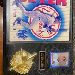 96’ Derek Jeter Yankees Plaque 