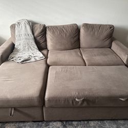 Sectional sofa with storage chase