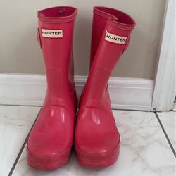 Hunter Boots- Pink Size Six
