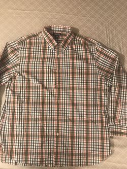Micheal Kors Men's Dress Shirt Long Sleeve Button Down Plaid 2XL