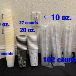 Disposable  plastic  cups  -  $15