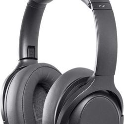 Monoprice BT-600ANC Bluetooth Over Ear Headphones with Active Noise Cancelling (ANC), Qualcomm aptX HD Audio, AAC, Touch Controls, 40hr Playtime,Black