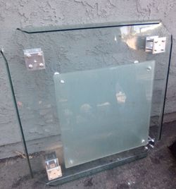 Custom glass rounded ends coffee table