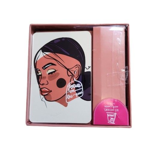 2021 OCS Designs Pink Lomein Note Card Set 12 Cards