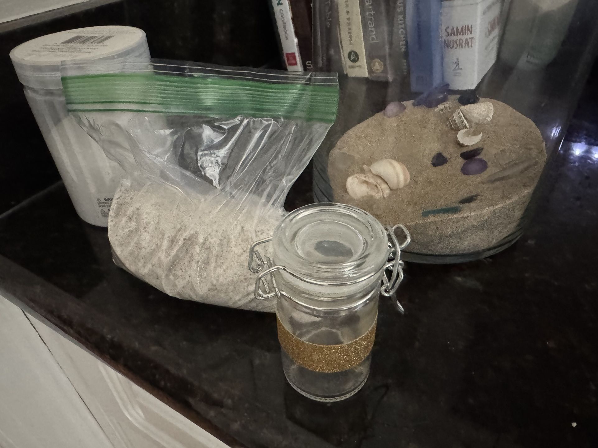 Decorative Craft Sand, Shells, and Jars