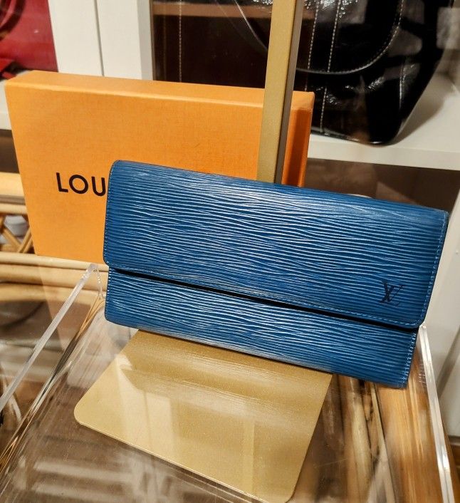 Louis Vuitton Epi Blue Long Wallet