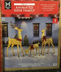 Animated Deer Family