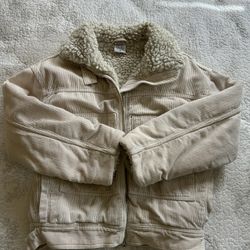 Bdg Cream, Corduroy Jacket With Sherpa And Collar Size Xs