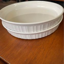 Two Corning Ware Pie Dishes