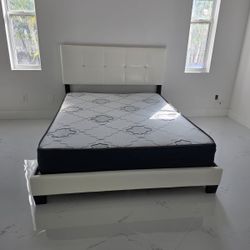 ✨QUEEN BED WITH MATTRESS- CAMA QUEEN FON COLCHON