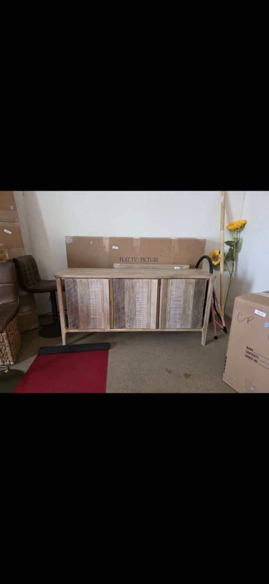 Multicolor Wooden Entertainment Center