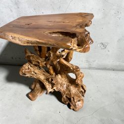 28”-18” 31” height Side/ bar Table live edge