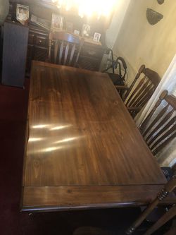 Wooden dinning room table set