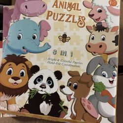 Animal puzzle for toddler large parts