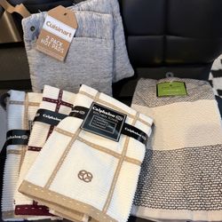 New Lot Of 3 Calphalon& 1 Kate Spade Kitchen Towels& 2 HotPads Please Read Post Before Messaging 