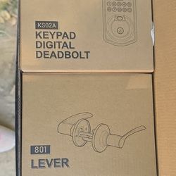 Keypad Digital Deadbolt KS02A with Lever Door Handle Set