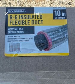 Everbilt  R6 Insulated 10"x 25' Flexible duct