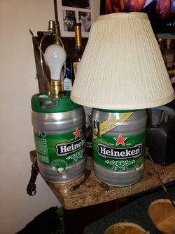 2 Heineken Lamps