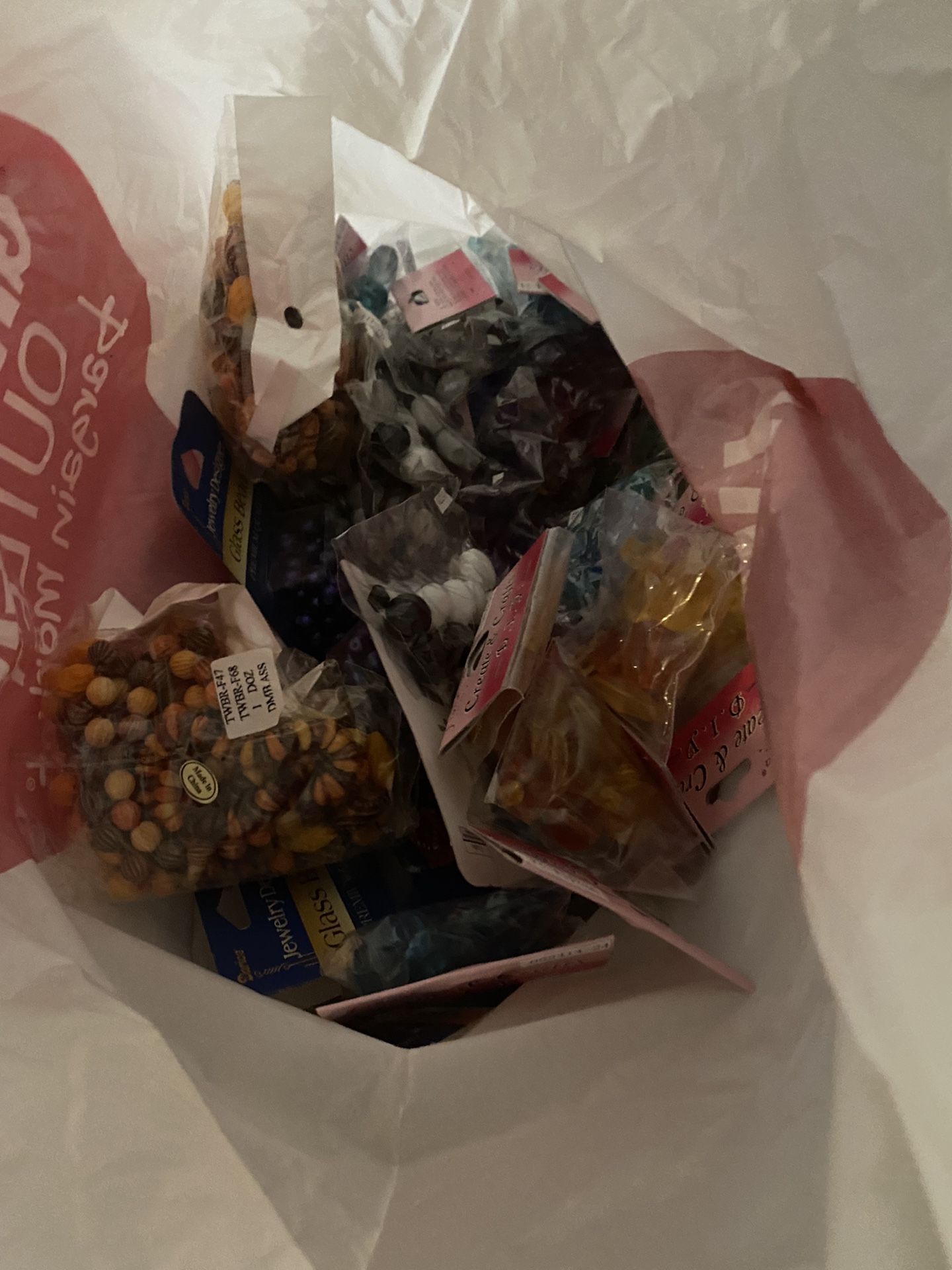 Bag Of Beads Glass Bead Wooden Beads And Then Beads Are In The Packages