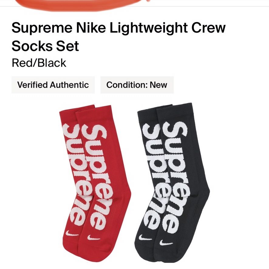 Supreme Nike Lightweight Crew Socks Set