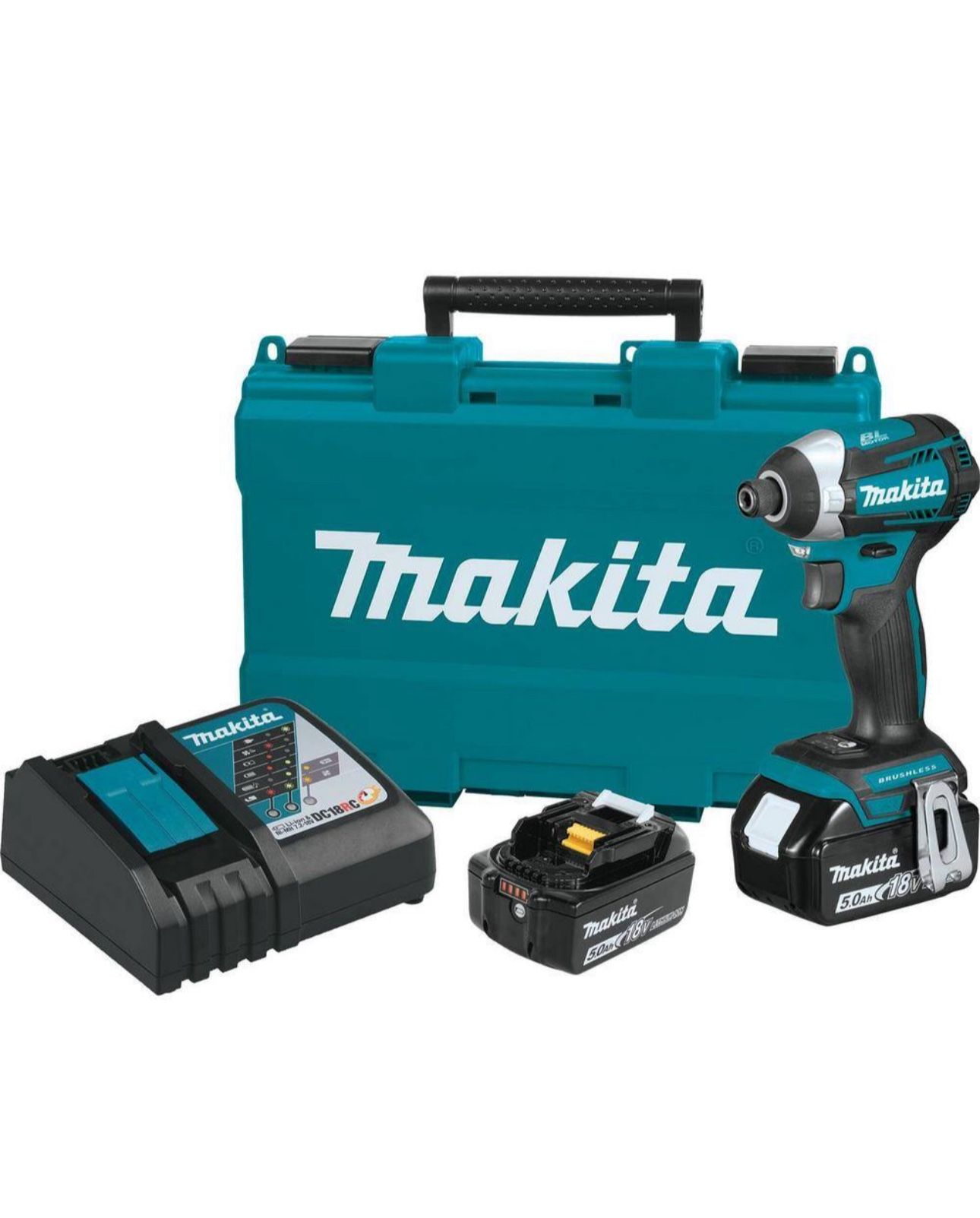 18V LXT Lithium-Ion Brushless Cordless Quick-Shift Mode 3-Speed Impact Driver with (2) Batteries 5.0Ah, Hard Case