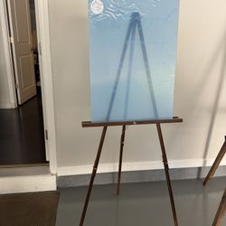 Unplugged Wedding Sign With Wooden Stand Holder