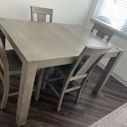 High top dining room table  and chairs
