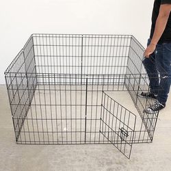 $30 (New in Box) Foldable 24” tall x 24” wide x 8-panel pet playpen dog crate metal fence exercise cage 