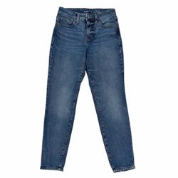 Old Navy Womens 00 Jeans OG Straight High Rise Secret Slim Pockets Medium Wash