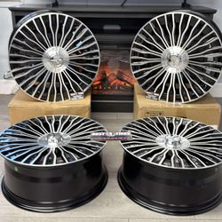 20’ Inch Mercedes Wheels Rims Maybach Style Staggered S Class C Class E Class 20x8.5/9.5 5x112 36/43 offset NEW SET (4)