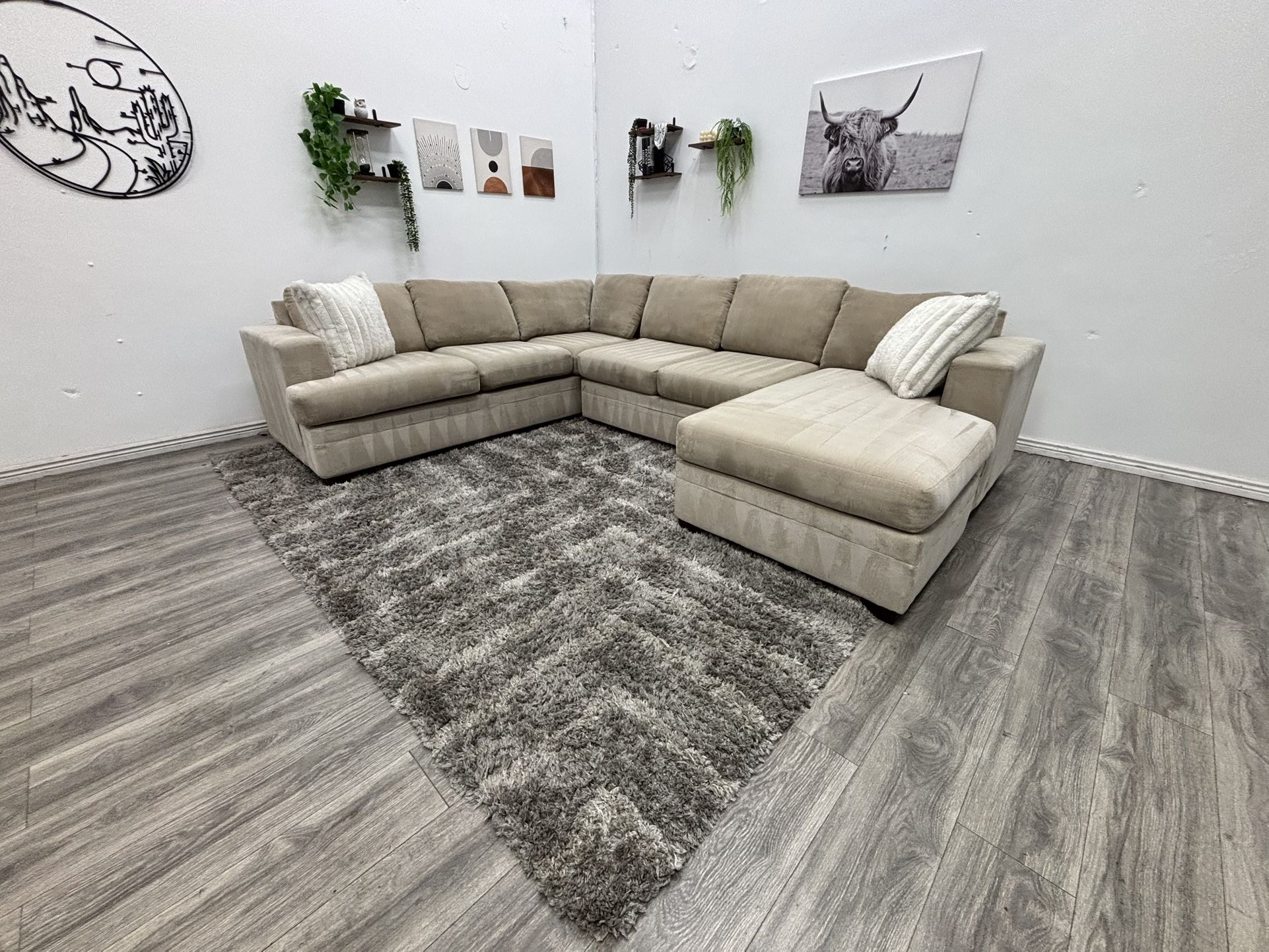 Cream Sectional Couch - Free Delivery