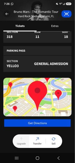 Bruno Mars parking 9/19