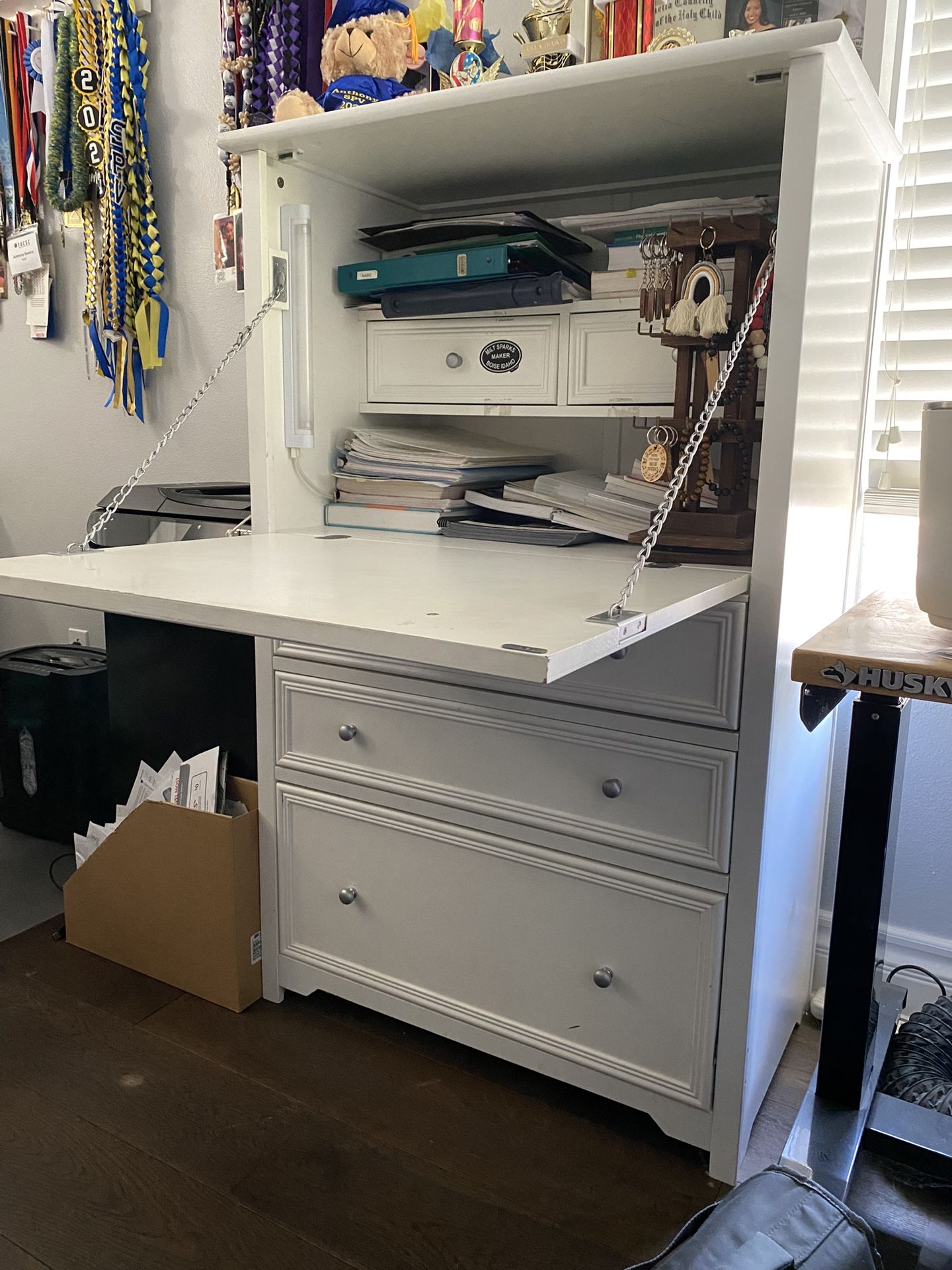 White Cabinet/Desk