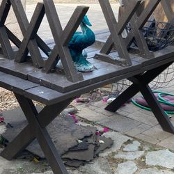 Picnic table and benches